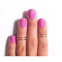 Ring Fashion Party Jewelry Alloy Women Midi Rings 1set, One Size Gold