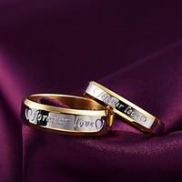 Ring Daily / Casual Jewelry Titanium Steel Women / Men / Couples Band Rings 1pc, 6 / 7 / 8 / 9 / 10 Gold / Silver