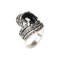 Ring Fashion Party Jewelry Resin / Silver Plated Statement Rings 1pc, One Size Gold