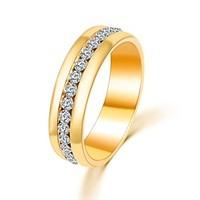 Ring Wedding / Party / Daily / Casual Jewelry Zircon Women Band Rings 1pc, Adjustable