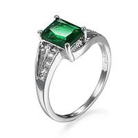 Ring Emerald AAA Cubic Zirconia Zircon Cubic Zirconia Alloy Simple Style Fashion Purple Green Jewelry Casual 1pc