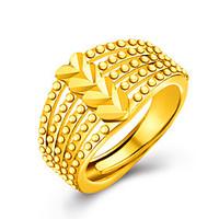 Ring Band Rings Love Gold 18K gold Heart Golden Jewelry For Wedding Party Daily Casual Valentine 1pc