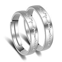 ring wedding party special occasion jewelry platinum plated heartbeat  ...