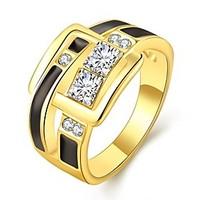 Ring Jewelry Gold Plated Rose Gold Plated 18K gold Simulated Diamond Gold Rose Jewelry Wedding Party Halloween Daily Casual Sports 1pc