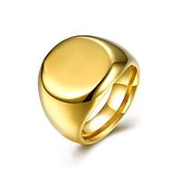 Ring Stainless Steel Titanium Steel Simple Style Fashion Golden Jewelry Daily Casual 1pc