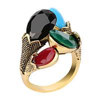 Ring Rhinestone Resin Gold Plated Alloy Bohemia Gold Jewelry Wedding Party Daily Casual 1pc