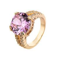 Ring AAA Cubic Zirconia Zircon Cubic Zirconia Alloy Simple Style Fashion Pink Jewelry Casual 1pc