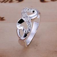 ring party jewelry alloy silver plated women statement rings 1pc 6 7 8 ...