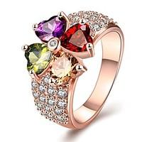 ring aaa cubic zirconiabasic unique design rhinestone geometric friend ...