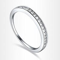 Ring Party / Daily / Casual Jewelry Zircon / Silver Plated Women Statement Rings6 / 7 / 8 Transparent / Silver