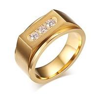 ring circle steel round gold jewelry for daily 1pc