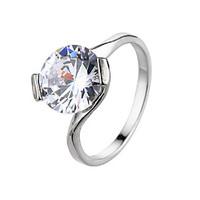 Ring AAA Cubic Zirconia Rhinestone Alloy Fashion White Purple Jewelry Wedding Party Halloween Daily Casual 1pc