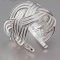 Ring Adjustable Party Jewelry Brass / Silver Plated Women Statement Rings 1pc, One Size Gold