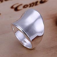 Ring Daily Jewelry Alloy Women Band Rings 1pc, 8 Silver