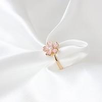 Ring Fashion Alloy Flower Light Pink Jewelry For Party Daily 1 piece