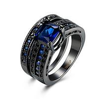 Ring AAA Cubic Zirconia Zircon Copper Titanium Steel Tungsten Steel Simulated Diamond Black Blue Jewelry Daily Casual 1pc