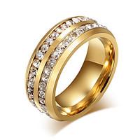 Ring Circle Steel Round Gold Black Silver Jewelry For Daily 1pc