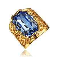 ring aaa cubic zirconia gold plated 18k gold gold jewelry wedding part ...