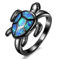 Ring Engagement Ring Statement Rings Opal Euramerican Fashion Personalized Copper Gold Plated Animal Shape Assorted Color Tortoise Jewelry For Women