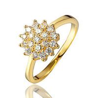 Ring AAA Cubic Zirconia Gold Plated 18K gold Gold Jewelry Wedding Party Daily Casual 1pc