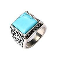 Ring Daily Casual Jewelry Alloy Gem Women Statement Rings 1pc, 7 8 9 10 Black Blue