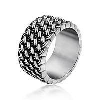 Ring Circle Titanium Steel Irregular Silver Jewelry For Daily 1pc