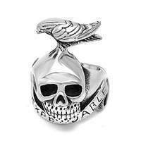 Ring Skull Daily Casual Jewelry Sterling Silver Men Statement Rings 1pc, 7 8 9 10 11 Silver