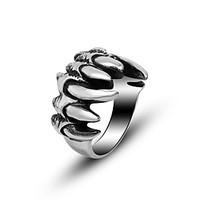 Ring Punk Titanium Steel Geometric Silver Jewelry For Daily 1pc