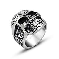 Ring Punk Titanium Steel Geometric Silver Jewelry For Daily 1pc