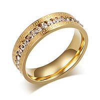 ring fashion steel gold jewelry for casual 1pc