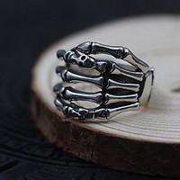 ring jewelry sterling silver skull skeleton silver jewelry daily casua ...