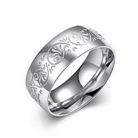 Ring Daily Casual Jewelry Stainless Steel Silver Plated Ring 1pc, 7 8 9 10 Silver