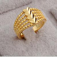 ring gold plated 18k gold heart fashion gold jewelry party daily casua ...