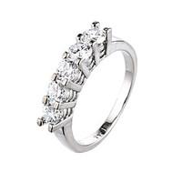 Ring AAA Cubic Zirconia Zircon Cubic Zirconia Alloy Gold Silver Jewelry Casual 1pc