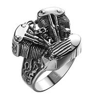 Ring Halloween Daily Casual Sports Jewelry Stainless Steel Titanium Steel Silver Plated Men Ring 1pc, 8 9 10 11 Coppery
