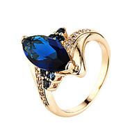 Ring AAA Cubic Zirconia Gemstone Zircon Cubic Zirconia Alloy Blue Jewelry Casual 1pc