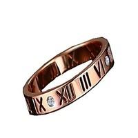 Ring, Band Rings, Jewelry Titanium Steel Fashionable Daily / Casual Silver / Rose Gold 1pc, 6 / 7 / 8 Women / Men