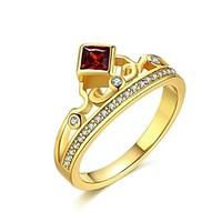 Ring AAA Cubic ZirconiaBasic Unique Design Rhinestone Natural Geometric Square Friendship Cute Style Euramerican Crossover Fashion