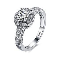 ring aaa cubic zirconiabasic circular unique design flower style rhine ...