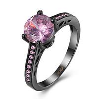 Ring AAA Cubic Zirconia Zircon Copper Titanium Steel Tungsten Steel Simulated Diamond Pink Jewelry Daily Casual 1pc