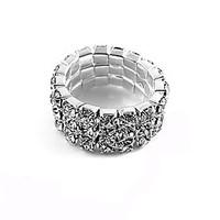 Ring Fashion Party Jewelry Alloy / Rhinestone Women Band Rings 1pc, One Size Silver / White
