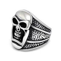 Ring Euramerican Titanium Steel Irregular Silver Jewelry For Daily 1pc