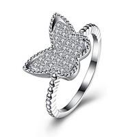 Ring AAA Cubic ZirconiaBasic Circular Unique Design Rhinestone Heart Geometric Friendship Turkish Gothic Cute Style Euramerican Crossover