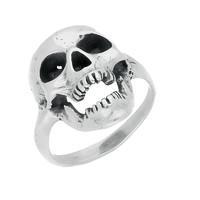 Ring Silver Open Mouth Skull