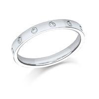 Ring 18ct White Gold Diamond Wedding BAnd