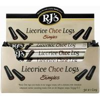 Rjs Chocolate Filled Licorice Logs (40g x 30)