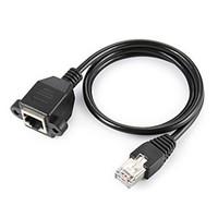 RJ45 Ethernet Cable Extension Cord on The Public Network Adapter to Extend The Mother