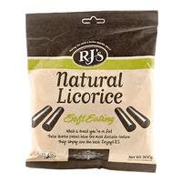 RJs Natural Licorice 300g Bag - 300 g, Black