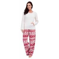 RJM Ladies Fairisle Print Fleece Pyjama Set