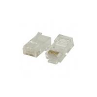 RJ45 Solid UTP CAT6 Male PVC Connectors Transparent - Pack of 10